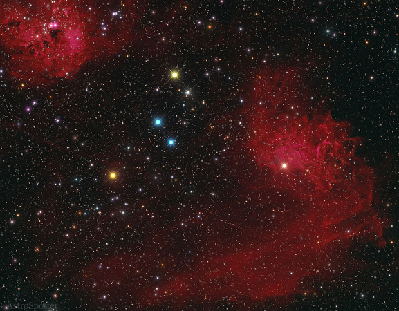 Flaming Star And Shull Nebulae