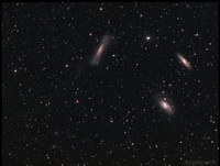 Leo Triplet With Other Dim Galaxies