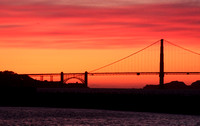 Sunset Beyond The Golden Gate Bridge
