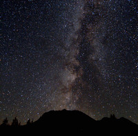 Mount Lassen Erupts With The Milky Way