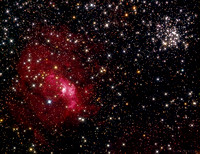 The Bubble Nebula And Messier 52 Area